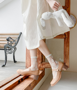 Korean Japan Summer <strong>Teddy</strong> <strong>Bear</strong> Cute Girls Transparent Women Silk <strong>Socks</strong> - Product Image 5