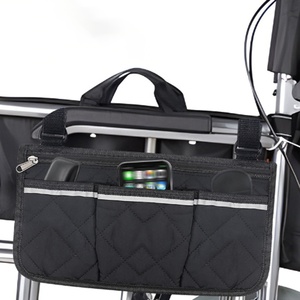 Sac latéral en tissu non tissé pour fauteuil roulant et chaise de plage, avec bande réfléchissante, pour équipement mobile mural à roulettes - Product Image 1