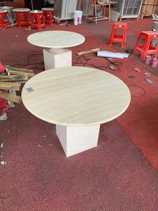 Vente en gros de grandes dalles de travertin poli de qualité supérieure pour <span class=keywords><strong>salon</strong></span> de luxe, table à manger moderne sur mesure - Product Image 6