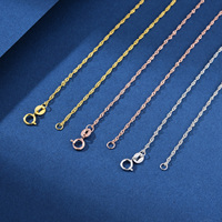 Collier en argent sterling 925 en gros, chaîne torsadée italienne en vrac, chaîne en corde de Singapour 18 carats, bijoux de mode pour mariage de femmes