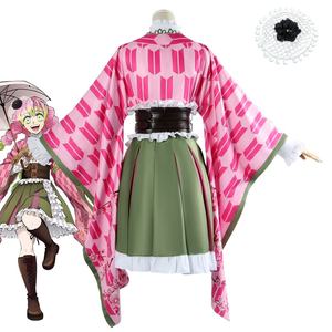 Costume de <span class=keywords><strong>cosplay</strong></span> Kanroji <span class=keywords><strong>Mitsuri</strong></span> de l'anime Demon Slayer, uniforme de demoiselle d'honneur Lolita de haute qualité, pour Halloween, vente en gros - Product Image 4