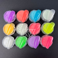 Fluorescent néon lueur dans la poudre de trempage des ongles de nuit UV Pigment foncé