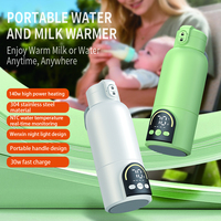 Calentador de Biberones Rápido de 140W, Calentador de Leche Portátil con Monitor de Temperatura NTC, Electrodoméstico de Viaje de Acero Inoxidable