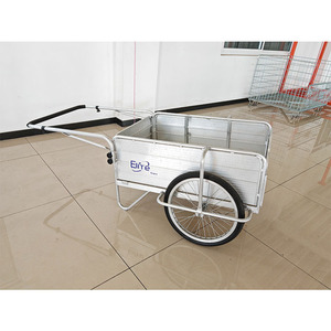 Opvouwbare Utility <span class=keywords><strong>Cart</strong></span> Aluminium Tuin Kar Vouwwagen Lichtgewicht Twee Massieve Wielen Heavy Duty - Product Image 5