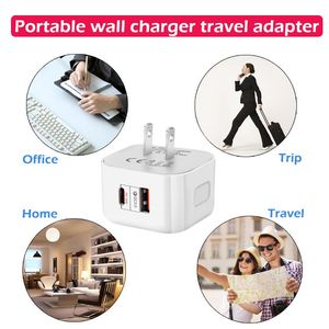 Universal PD 20W Quick Charge White Dual Ports <b>Plug</b> US/EU/UK <b>Fast</b> <b>Charging</b> 3Pin <b>Plug</b> Charger Type C Adapter Charger for Phones - Product Image 6