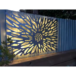 Paravent en métal découpé au laser sur mesure, écran décoratif en acier Corten - Product Image 2