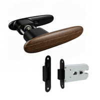 Serrure de porte de chambre à coucher au design minimaliste à coins carrés avec commande tactile, installation facile pour appartement et hôtel