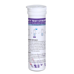 Bandes de test au mercure, 30 bandes pour la détection du mercure dans les rouges à lèvres, les fonds de teint, les fards à paupières et les crèmes blanchissantes - Product Image 1