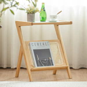 Yaoda <b>Glass</b> Sofa <b>Side</b> <b>Table</b> With Storage Japanese Style Small Coffee <b>Table</b> For Living Room Balcony Bedside Use - Product Image 2