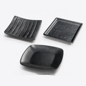 Restaurante Japonês Melamina Mergulhando Pratos De Molho De Soja Sushi Wasabi Prato Pequeno De Molho Tigelas De Melamina Fosco Preto - Product Image 6