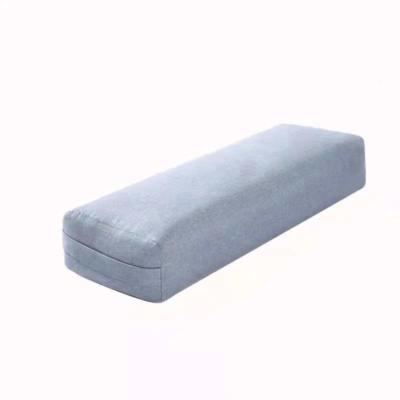 Logotipo personalizado Retângulo Eco Amigável Algodão Orgânico Yoga Bolster ECO Juta Grande Yoga Travesseiro Bolster