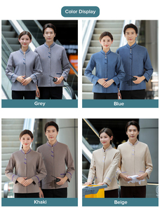 Abbigliamento <span class=keywords><strong>da</strong></span> <span class=keywords><strong>Lavoro</strong></span> Personalizzato con Logo per Pulizie, Camicia a Maniche Lunghe per Camerieri e Personale Alberghiero - Product Image 4
