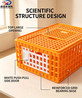 Cage de transport en plastique haute résistance pour volailles, poulets, canards, pigeons, lapins, oies – Idéale pour l'élevage