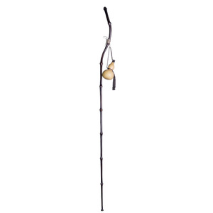 Canne de marche en bambou naturel, canne de savant inspirée de Su Dongpo, antidérapante, avec une gourde. - Product Image 5
