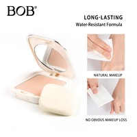 Poudre compacte fixatrice matifiante, contrôle du sébum, waterproof, à l'huile de neige blanche fraîche, ingrédients biologiques et végétaliens, fini longue tenue pour tous