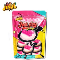 Fabricants de bonbons chinois, vente en gros de gelée fruitée, pudding de jambon frit, collations pour enfants, emballage en boîte colorée, certifié EN71