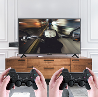 Console de videogame 2.4g 4k m8 H-D, console de jogos eletrônicos sem fio com entrada usb de 64bit