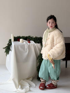<strong>Children's</strong> 2025 Winter Korean Style Older <strong>Children</strong> Short Horn Button Faux <strong>Fur</strong> One-piece Warm Thickened <strong>Coat</strong> - Product Image 3
