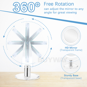 Vanity trang điểm đứng 1X/15x Độ phóng đại hai mặt 360 độ xoay Magnifying 5inch xách tay truy cập hàng đầu bảng bàn gương - Product Image 4