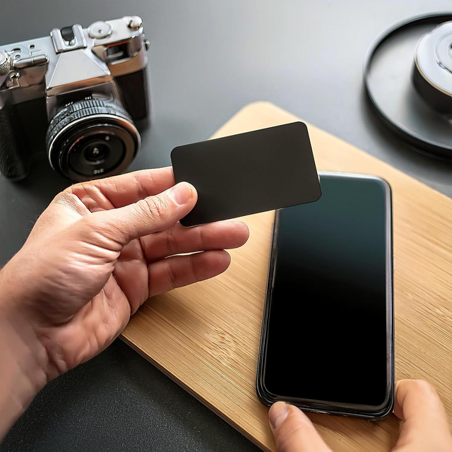 Matte Surface Hot Stamping NFC 213 216 TAP Digital Business Pvc Card Matte Black NFC Card