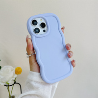 Luxe Solide Couleur Glaçage TPU Coque Téléphone étui pour iphone 16 Pro Max 15 14 13 12 11 Vague Mobile Couverture Arrière
