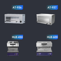 Grill électrique professionnel Heavybao en acier inoxydable, machine à rôtir haute efficacité, appareil de cuisine 2000W 220-240V
