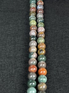 Perles de pierres précieuses multicolores rondes polies en agate indienne de haute qualité pour la fabrication de bracelets DIY 4/6/8/10mm - Product Image 6