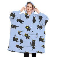 Faible MOQ, usine chinoise, sweat-shirt à capuche pour adulte, couverture à capuche, sherpa ultra doux, portable, 100% polyester, anti-boulochage