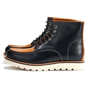 Botas de Cuero para Hombre de Alta Calidad 2024 - Botas de Tobillo Impermeables con Construcción Goodyear - Botas de Invierno Casuales con Cordones - Product Image 5