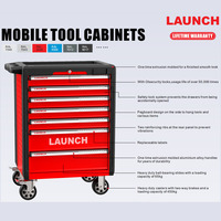LAUNCH TTG338 Ensemble d'outils de mécanicien pour la réparation automobile de garage Armoire à outils de technicien professionnel pour les TTH-338 d'atelier