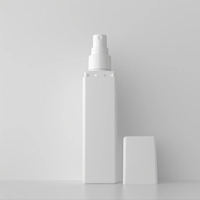 Fournisseur direct d'usine, étiquette en soie imprimée personnalisable, flacon carré de 60 ml, 75 ml, 90 ml pour les cosmétiques de soin de la peau