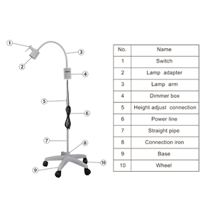 MN-EXM002 phòng khám sàn di động đứng <span class=keywords><strong>LED</strong></span> y tế di động loại ánh sáng hoạt động kiểm tra đèn <span class=keywords><strong>LED</strong></span> - Product Image 2
