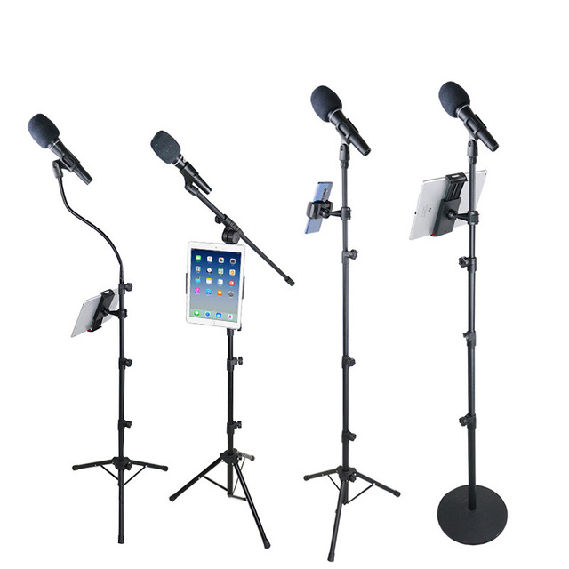 Wholesale Factory Supply Adjustable Metal Microphone Mounts & Stands for iPad & Phone Microphone Stand