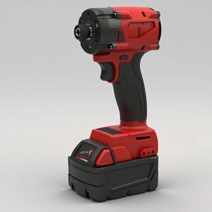 Atornillador de impacto portátil rojo con batería de litio y sin escobillas para tornillos de construcción - Product Image 2