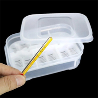 Boîte de transport d'œufs en plastique avec thermomètre, 12 alvéoles, écologique, pour incubateur d'œufs de geckos, serpents, lézards, tortues et reptiles