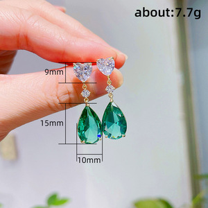 Orecchini a Goccia Azzurri per Donne, Accessorio per Orecchie da Indossare Quotidianamente in Estate, Gioielli alla Moda - Product Image 5