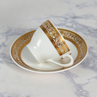 2025 ensemble de tasses de luxe populaire Fine Bone China ensemble de tasses à thé de bonne qualité pour tasse à café et soucoupe en céramique