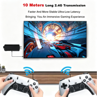 Console de jeu X2 PRO 64 Go, nouvelle console de jeu rétro HD PSP TV 3D, boîte de jeu 2.4G sans fil, manettes de jeu rechargeables