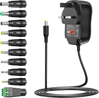 Adaptateur secteur universel 34W 3V 4.5V 5V 6V 7.5V 9V 12V 2A Max avec 10 connecteurs DC, port USB 5V 2A pour appareils électroniques domestiques