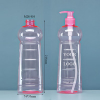 Bouteille de savon liquide à vaisselle en plastique de 500ml 16oz nettoyant transparent pour sol nettoyant pour vaisselle emballage de récipient de cuisine