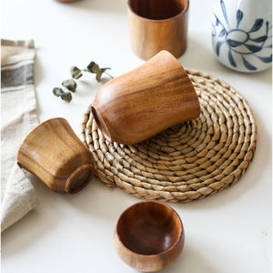 Japanese Minimalist Style Wooden <b>Tea</b> <b>Cup</b> Acacia Wood Drink <b>Cup</b> Set Kung Fu <b>Tea</b> Set Home Use Gift Occasion - Product Image 4