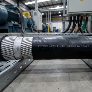 Câble d'alimentation blindé PrimePro 0,6/1 kV YJLV22 <span class=keywords><strong>Al</strong></span>, 4 conducteurs en aluminium compacté, isolation XLPE, blindage à bande d'acier STA, pour installation souterraine - Product Image 2