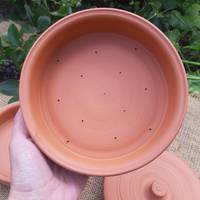 Plateau de germination en terre cuite avec couvercle
