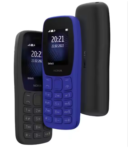 Second-hand Mobile Phone for Nokia 105 (2022) Dual SIM Spanish/German 800mAh Battery Long Standby Keypad Phone Low Price