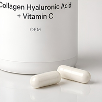 Cápsulas de Colágeno, Ácido Hialurónico y Vitamina C OEM ODM, 60 Unidades, Cápsulas de Cápsula Dura, Suplemento Dietético