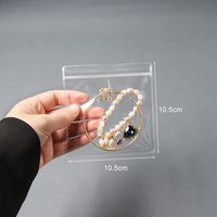 Sac d'emballage de bijoux à fermeture éclair personnalisé, Mini pochette à fermeture éclair en PVC transparent pour bijoux/collier, 2022