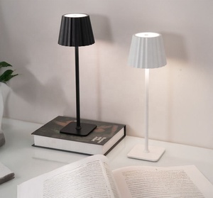 USB Rechargeable Wireless Table Lamp Multiple Shade Styles Ambient <b>Night</b> <b>Light</b> For Cafe Dining Room Hotel Desktop Decoration - Product Image 5