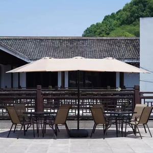 Sombrilla de Patio de Tres Toldos a Precio Mayorista, Parasol Grande de Jardín de 4.45m con Manivela - Product Image 3