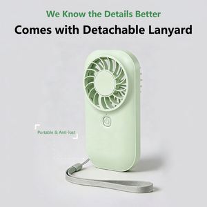 Mini-ventilateur portable 5 vitesses ultra-fin, double usage (main et bureau) avec cordon détachable – Vente en gros - Product Image 2