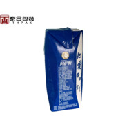 Cartons d'emballage de brique aseptique de boisson de qualité supérieure présentable pratique pour les aliments au lait de thé avec revêtement en papier gaufré